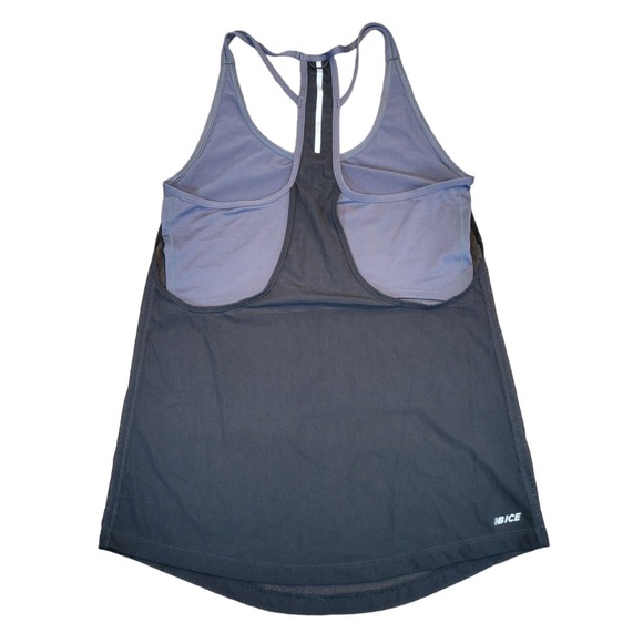 New Balance Women's NB Ice Tank Top Black Shrer Lightweight Running Sports Bra - Picture 2 of 8